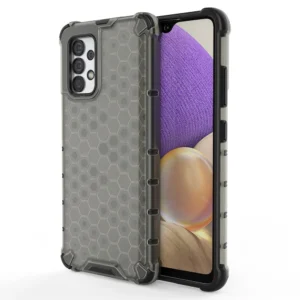 Honeycomb case armored cover with a gel frame Samsung Galaxy A03s (166.5) dėklas telefonui juodos spalvos