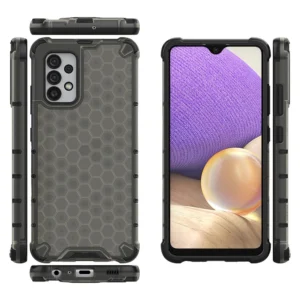 Honeycomb case armored cover with a gel frame Samsung Galaxy A03s (166.5) dėklas telefonui juodos spalvos - Image 2
