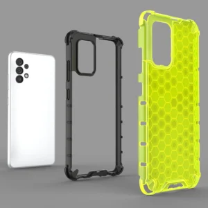 Honeycomb case armored cover with a gel frame Samsung Galaxy A03s (166.5) dėklas telefonui juodos spalvos - Image 8
