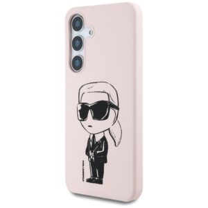 KARL LAGERFELD dėklas skirtas Samsung Galaxy S25 KLHMS25SPNYKGRTP (Magnetic Silicone Graffiti Ikonik) rožinės spalvos - Image 2
