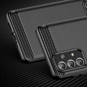 Carbon dėklas Flexible TPU cover Samsung Galaxy A73 dėklas telefonui juodos spalvos - Image 2