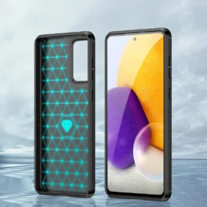 Carbon dėklas Flexible TPU cover Samsung Galaxy A73 dėklas telefonui juodos spalvos - Image 4