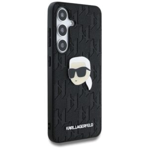 KARL LAGERFELD dėklas skirtas Samsung Galaxy S25 KLHCS25SPGKLKIPK (PU Monogram K. Head Pin) juodos spalvos - Image 5