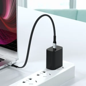 Dudao L10C USB-C - USB-C PD kabelis 100W 5A 0.23m - juodos spalvos - Image 3
