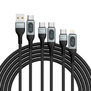 Dudao USB Type C - Lightning kabelis fast charging PD 20W 1m juodos spalvos (L7MaxL) - Image 8