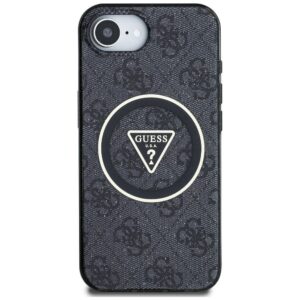 GUESS dėklas skirtas Apple iPhone 16e (SE 4 2025) suderinamas su MagSafe GUHMPSE4HG4PRTGK (IML Metal Glitter 4G Circle Triangle) juodos spalvos - Image 3