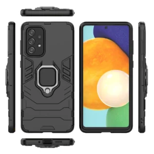 Ring Armor tough hybrid case cover + magnetic holder Samsung Galaxy A73 dėklas telefonui juodos spalvos - Image 5