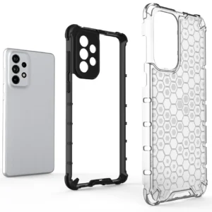 Honeycomb case armored cover with a gel frame Samsung Galaxy A73 dėklas telefonui juodos spalvos - Image 5