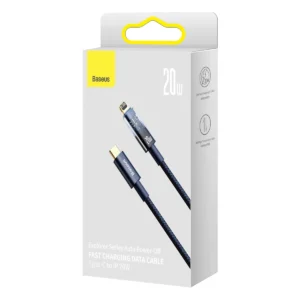 Baseus CATS000003 Lightning - USB-C kabelis 20W 480Mb/s 1m - mėlynos spalvos - Image 5