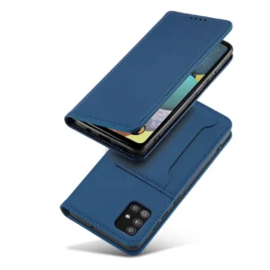 Magnet Card dėklas For Samsung Galaxy A12 5G Pouch Wallet Card Holder mėlynos spalvos - Image 4