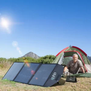 Choetech SC008 solar foldable įkroviklis 120W DC / USB-C / 2x USB-A - juodos spalvos - Image 9