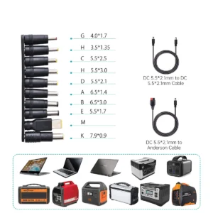 Choetech SC008 solar foldable įkroviklis 120W DC / USB-C / 2x USB-A - juodos spalvos - Image 6