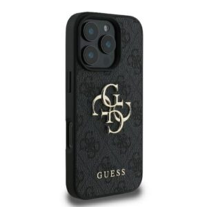 GUESS dėklas skirtas Apple iPhone 16 Pro Max GUHCP16X4GMGGR (4G PU Big Logo) juodos spalvos - Image 5