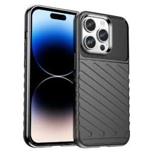 Thunder dėklas Apple iPhone 14 Pro Max armored case dėklas telefonui juodos spalvos