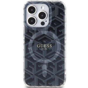 GUESS dėklas skirtas Apple iPhone 15 Pro compatible with MagSafe GUHMP15LHGCUSTGK (IML GCUBE) juodos spalvos - Image 3
