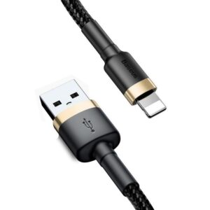 BASEUS kabelis USB A į Lightning 2,4A Cafule CALKLF-BV1 1 m juodos spalvos gold - Image 3