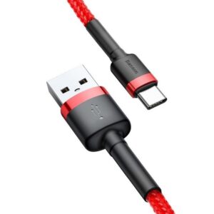 BASEUS kabelis USB Cafule į Type C 3A CATKLF-B09 1m Red - Image 3