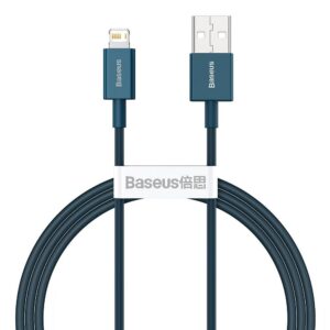 BASEUS kabelis USB A į Lightning 2,4A Superior CALYS-A03 1 m mėlynos spalvos