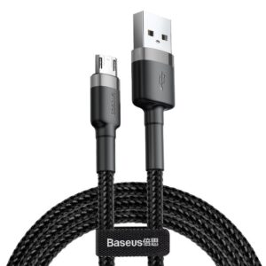 BASEUS kabelis USB A į Micro USB 2,4A Cafule CAMKLF-HG1 3 m black gray - Image 2