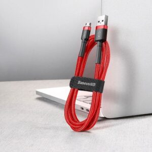 BASEUS kabelis USB A į Micro USB 1,5A Cafule CAMKLF-C09 2 m red - Image 4