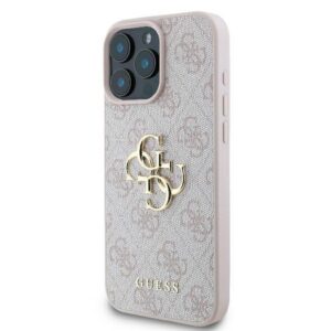 GUESS dėklas skirtas Apple iPhone 16 Pro Max GUHCP16X4GMGPI (4G PU Big Logo) rožinės spalvos - Image 4