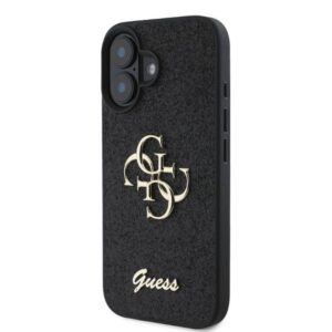 GUESS dėklas skirtas Apple iPhone 16 GUHCP16SHG4SGK (Fixed Glitter Big 4G) juodos spalvos - Image 3