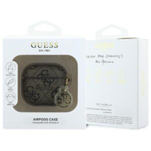 GUESS dėklas skirtas APPLE AirPods 4 GUA4G4GSMW (PU 4G W / Charm) rudos spalvos - Image 3