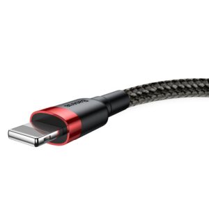 BASEUS kabelis USB A į Lightning 2,4A Cafule CALKLF-B19 1 m juodos spalvos red - Image 5