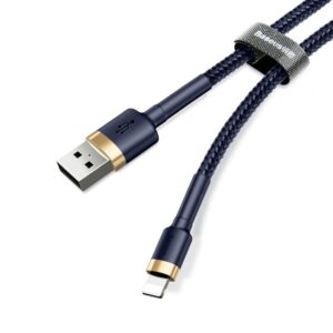 BASEUS kabelis USB A į Lightning 2.4A Cafule CALKLF-BV3 1 m mėlynos spalvos gold - Image 3