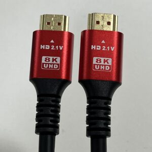 Kabelis HDMI 2.1 8K 60Hz / 4K 120Hz – Ultra High Speed, HDR, eARC, VRR, 48Gbps 1 m juodos spalvos - Image 4