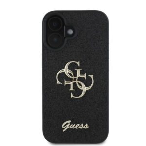 GUESS dėklas skirtas Apple iPhone 16 GUHCP16SHG4SGK (Fixed Glitter Big 4G) juodos spalvos - Image 4