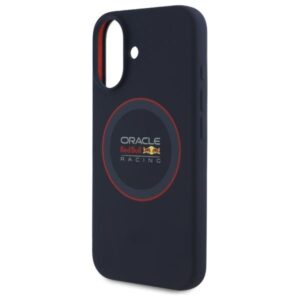 RED BULL dėklas skirtas Apple iPhone 16 Plus compatible with MagSafe RBHMP16M24SIILVR (Silicone red Ring) mėlynos spalvos - Image 3