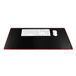 Gaming pelė and klaviatūra pad 900 x 400 x 3 mm juodos spalvos with red stitching