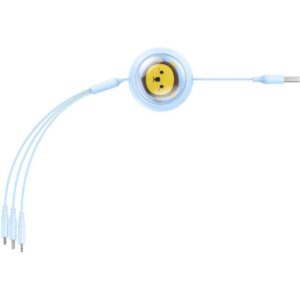 BASEUS retractable kabelis 3in1 USB A į Micro USB / Lightning / Type C CB000063 1,1 m blue - Image 5