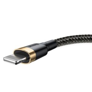 BASEUS kabelis USB A į Lightning 2,4A Cafule CALKLF-BV1 1 m juodos spalvos gold - Image 4