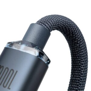 BASEUS kabelis Type C į Type C PD 100W Crystal Shine CAJY000601 1,2 m juodos spalvos - Image 5