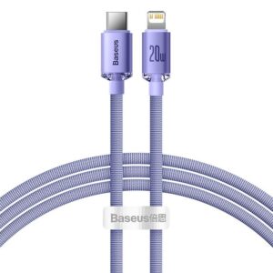 BASEUS kabelisl Type C į Lightning PD 20W Crystal Shine CAJY000205 1,2 m violetinės spalvos