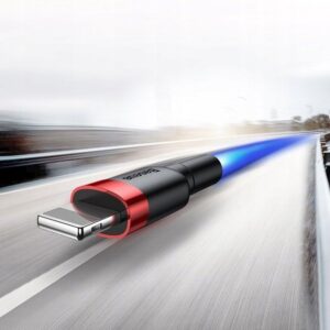 BASEUS kabelis USB A į Lightning 2,4A Cafule CALKLF-A09 0,5 m red juodos spalvos - Image 5