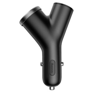 BASEUS automobilnis įkroviklis 2 x USB A + cigarette lighter 5A 40W CCALL-YX01/BSC-C16N juodos spalvos