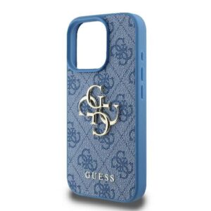GUESS dėklas skirtas Apple iPhone 16 Pro GUHCP16L4GMGBL (4G PU Big Logo) blue - Image 2