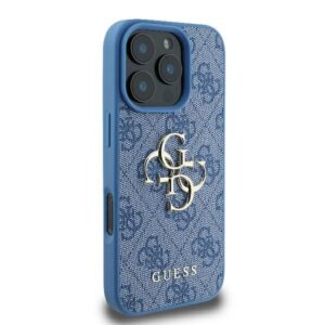 GUESS dėklas skirtas Apple iPhone 16 Pro GUHCP16L4GMGBL (4G PU Big Logo) blue - Image 3