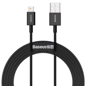 BASEUS kabelis USB A į Lightning 2,4A Superior CALYS-C01 2 m juodos spalvos