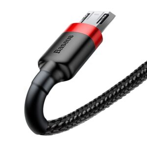 BASEUS kabelis USB A į Micro USB 2,4A Cafule CAMKLF-B91 1 m black red - Image 3