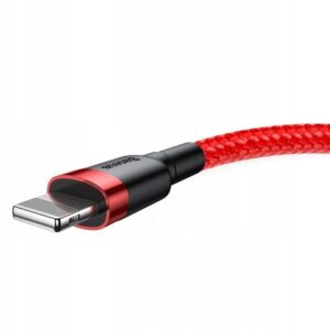 BASEUS kabelis USB A į Lightning 2,4A Cafule CALKLF-B09 1 m red juodos spalvos - Image 3
