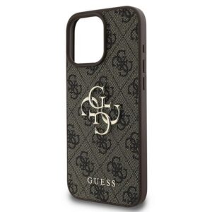 GUESS dėklas skirtas Apple iPhone 16 Pro GUHCP16L4GMGBR (4G PU Big Logo) rudos spalvos - Image 3