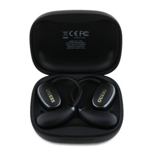 Guess Satin Classic Logo OWS belaidės ausinės juodos spalvos