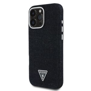 Guess Denim Triangle Logo MagSafe dėklas skirtas Apple iPhone 16 Pro juodos spalvos - Image 1