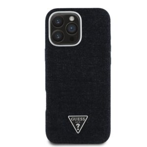 Guess Denim Triangle Logo MagSafe dėklas skirtas Apple iPhone 16 Pro juodos spalvos - Image 2