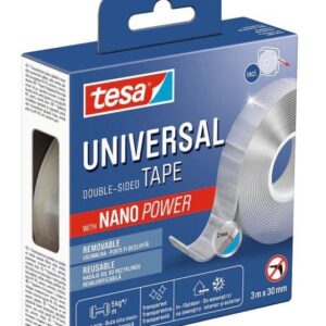 Dvipusė lipni juosta Tesa Universal, dvipusė, 3 m x 3 cm