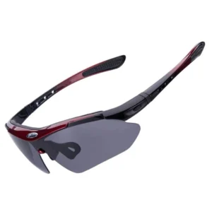 Rockbros 10141 photochromic UV400 dviratininko akiniai - raudonos spalvos